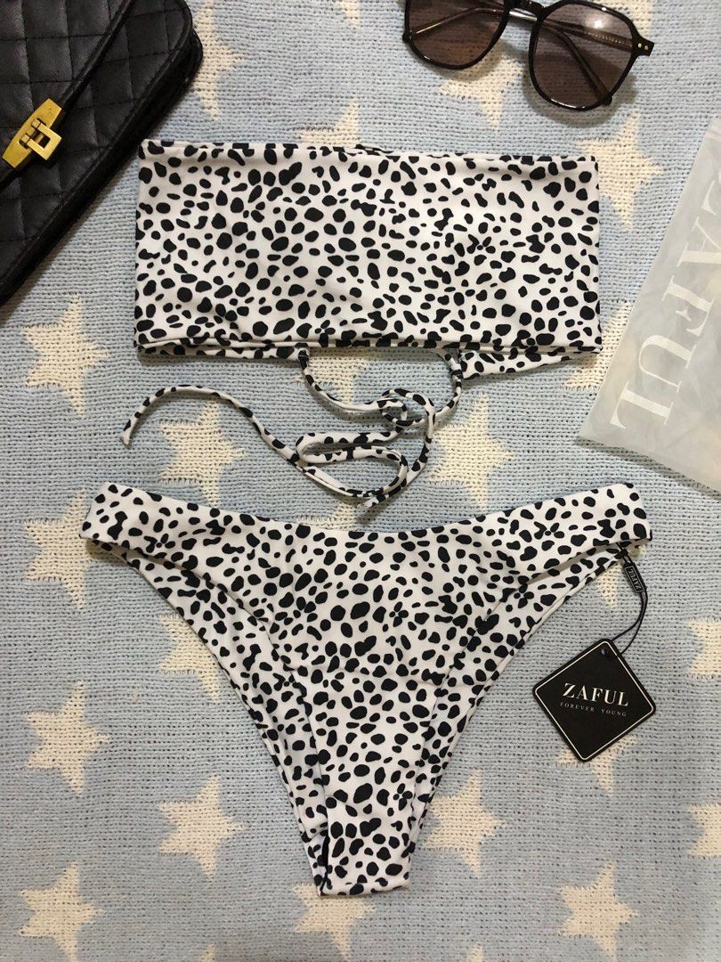 Cow In Green Grass Print One Piece Swimsuite