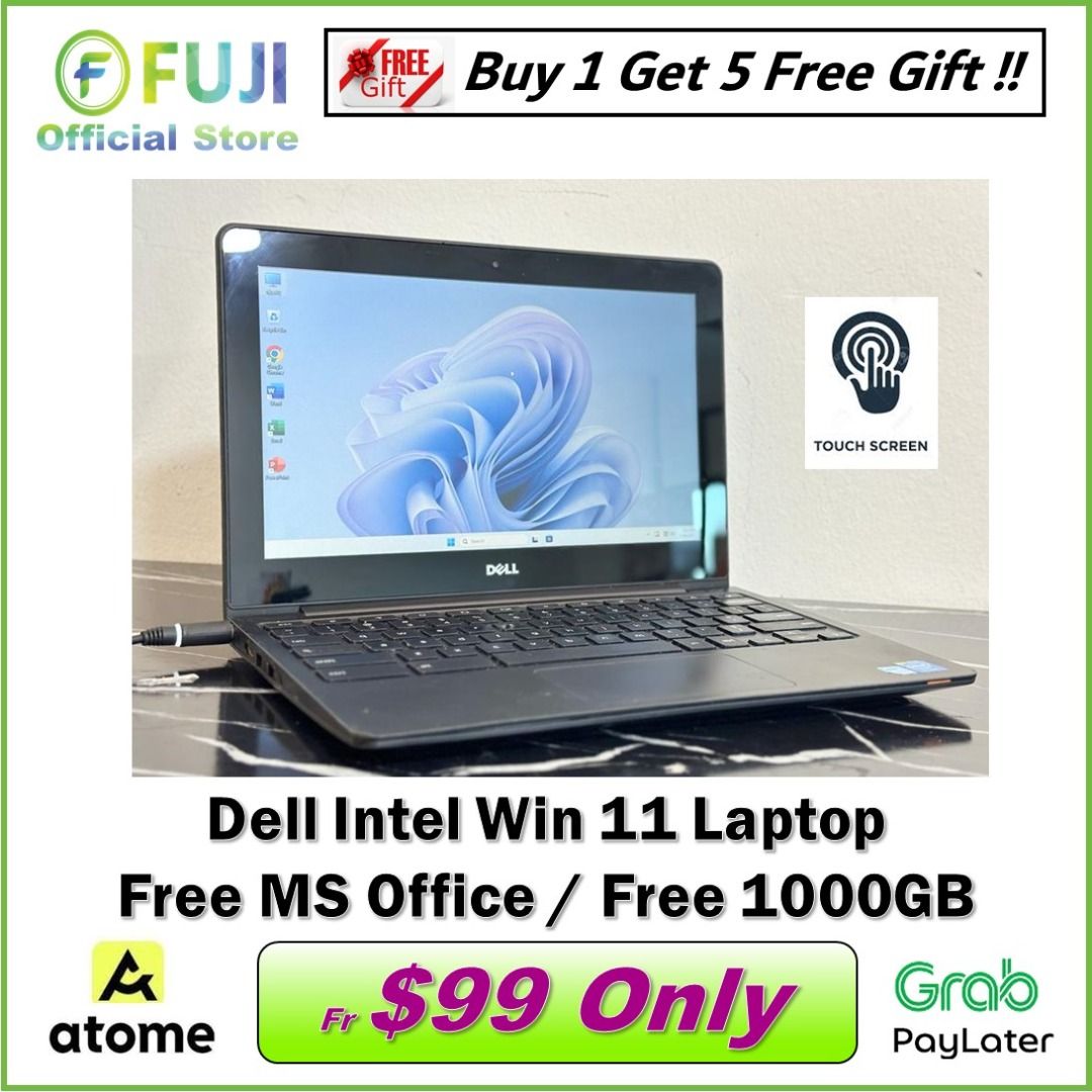 Dell Win 11 SSD Laptop SSD Drive Like New Touchscreen Ultra Lightweight Free MS Office 100 Good Condition Mid Week Promotion Computers Tech Laptops Notebooks on Carousell