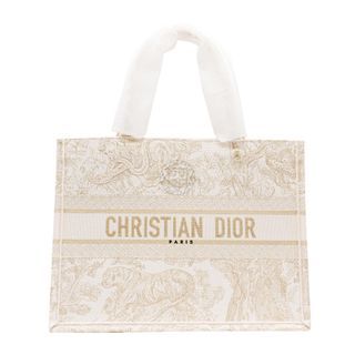 FWRD Renew Dior Medium Toile De Jouy Embroidery Book Tote Bag in
