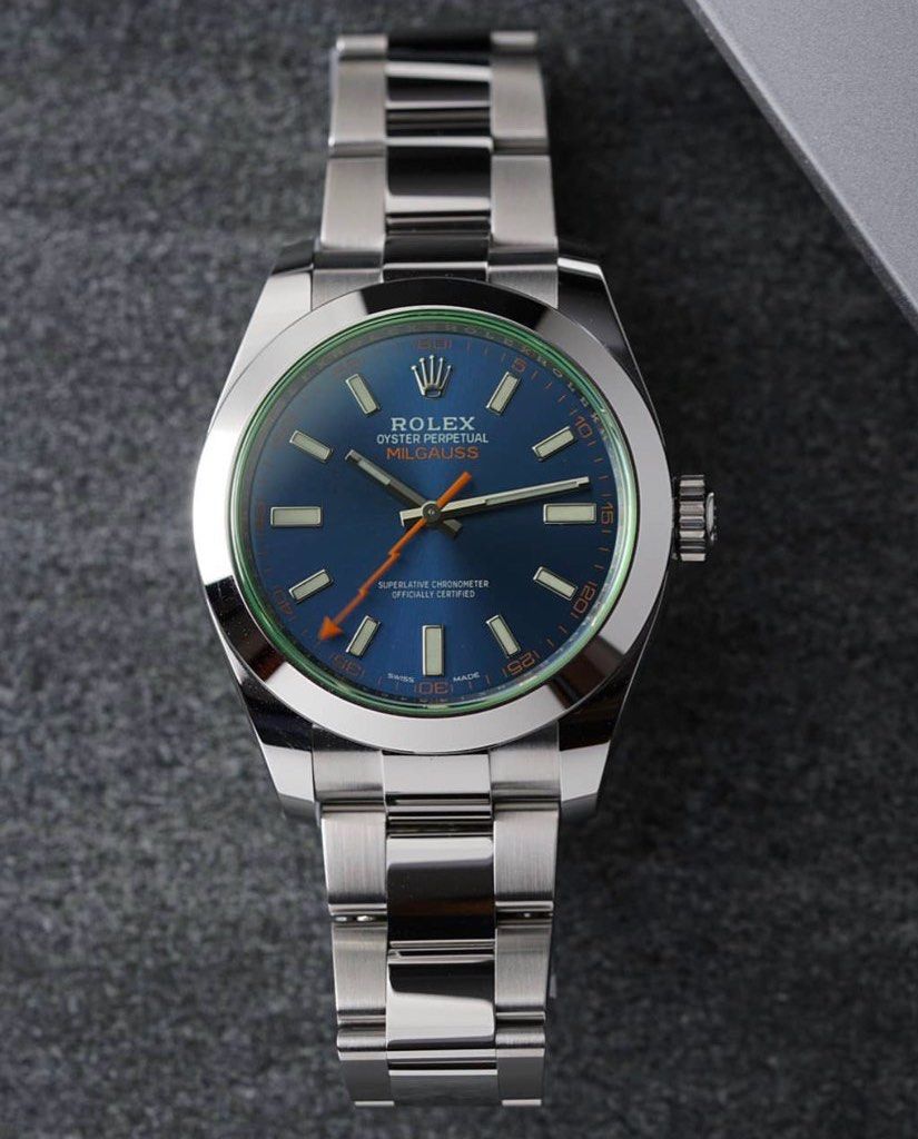 Discontinued model Rolex milgauss blue Z 116400GV