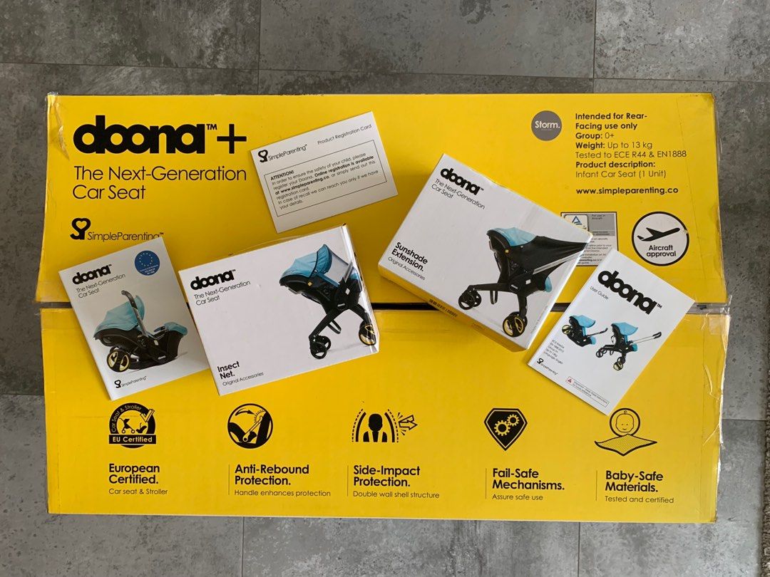 doona + The Next Generation Car Seat Stroller (Storm Grey) Comes with