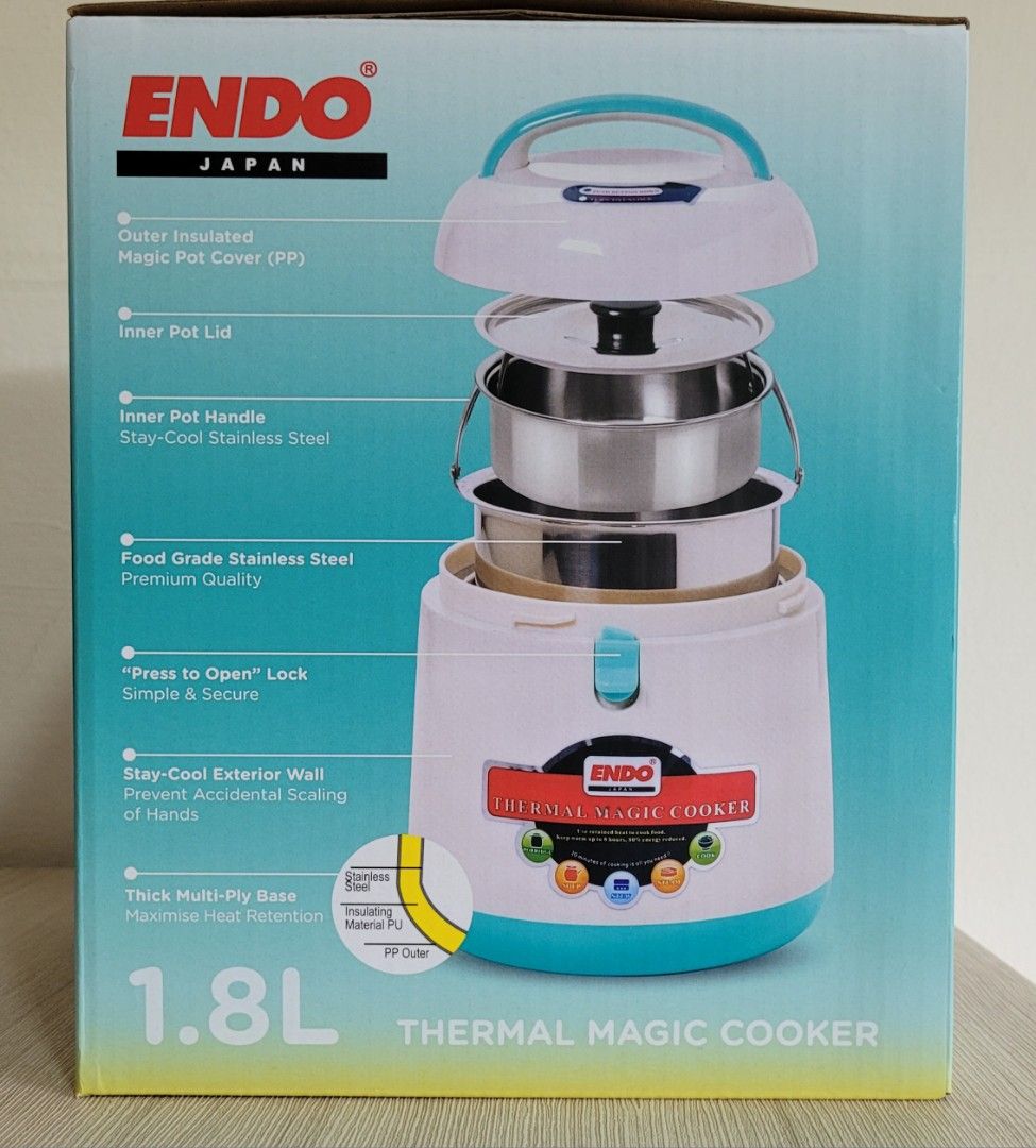Brand New!! ' ENDO' - 7 Ltrs Double Stainless Vacuum Magic Cooker, TV &  Home Appliances, Kitchen Appliances, Cookers on Carousell