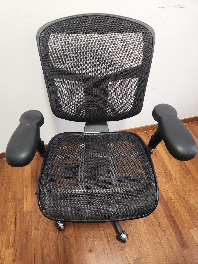 Ergonomic office chair with all the adjustments, Furniture & Home