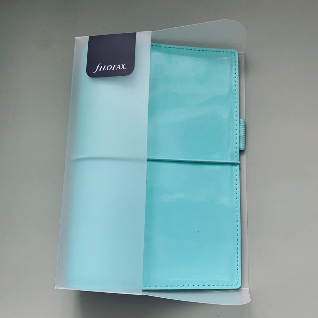 Filofax Domino Patent Personal Organiser Turquoise 手帳本100%new