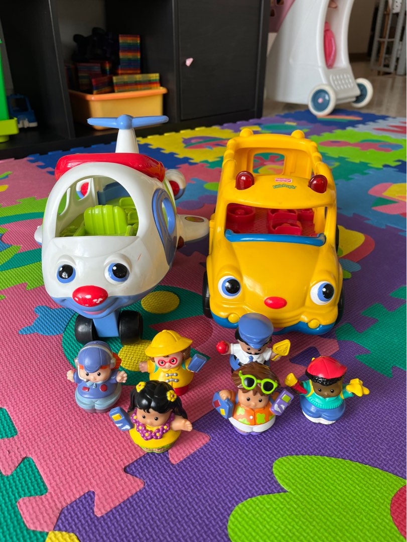 Fisher price bus shop & plane set