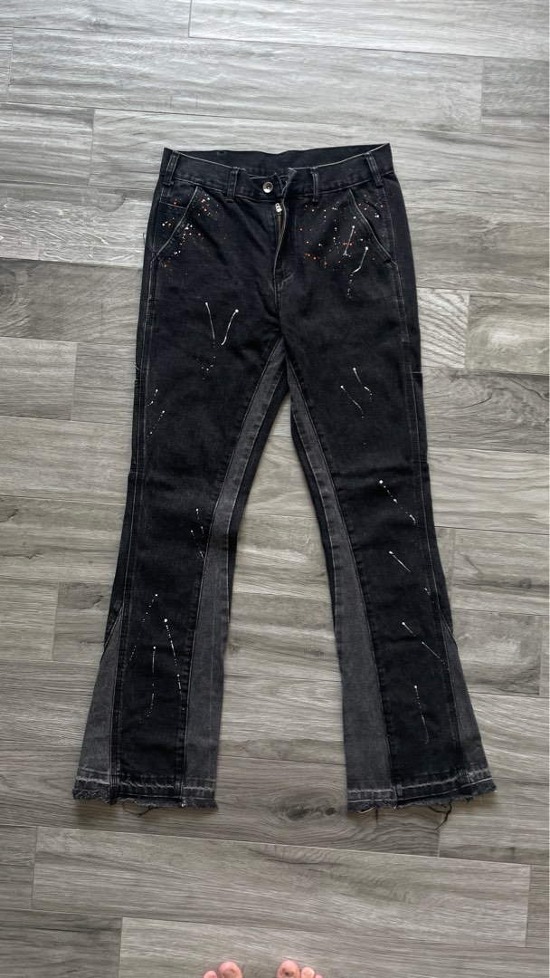 Flared Carpenter Painter Jeans Black W30 // Gallery Dept Style Men #39 s
