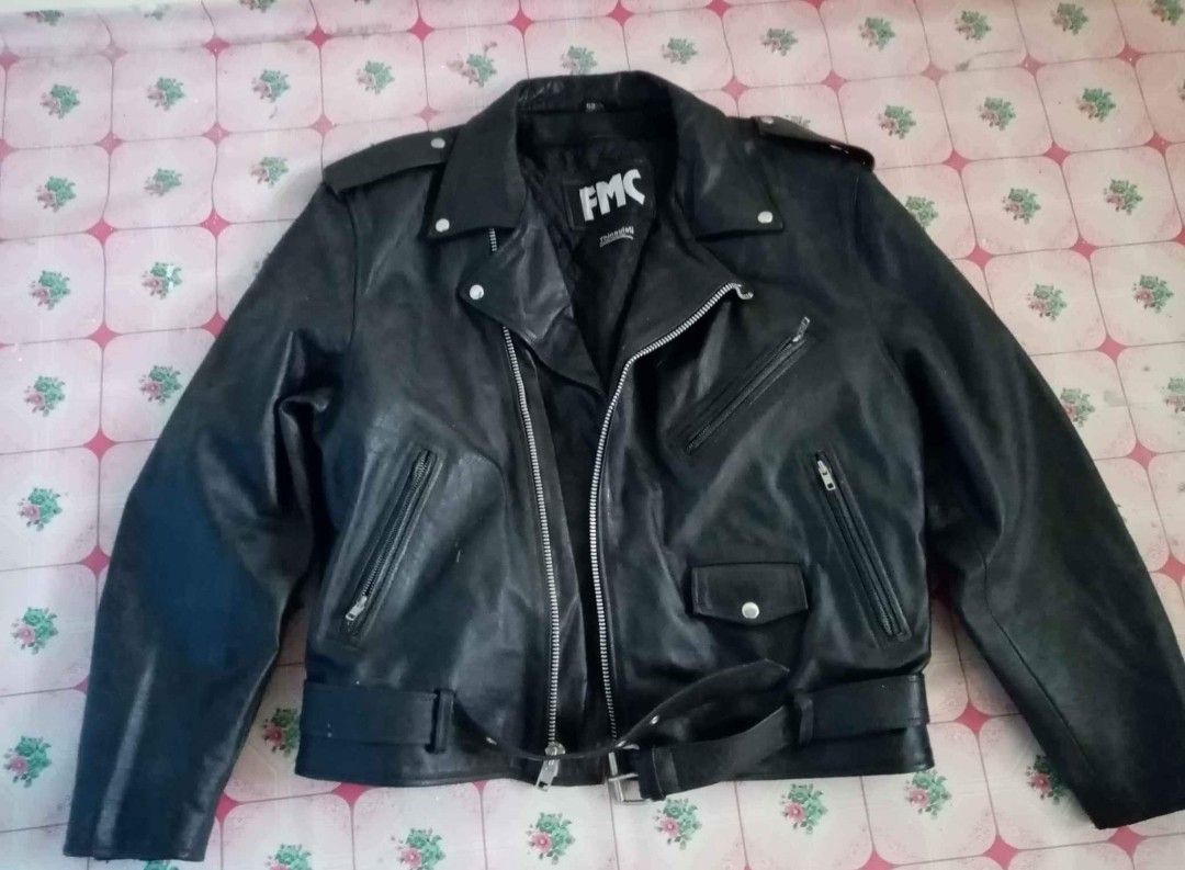 FMC BIKER LEATHER JACKET Men s Fashion Coats Jackets and