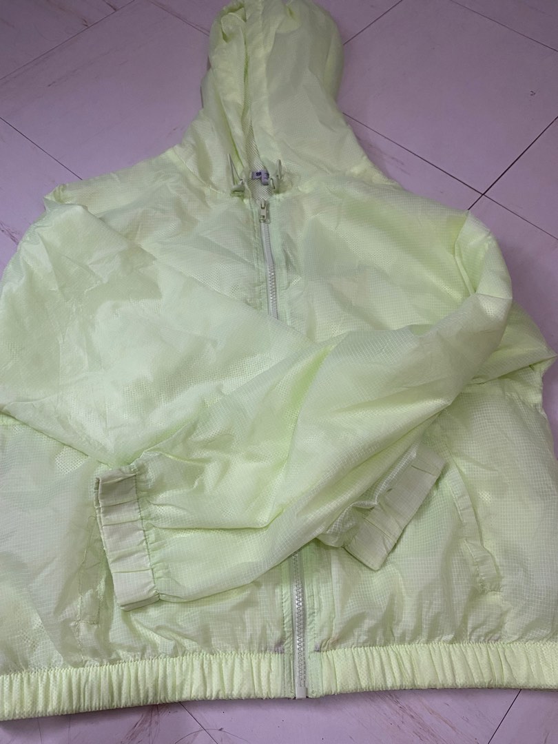 Forever 21 neon green windbreaker Women s Fashion Coats Jackets and Outerwear on Carousell