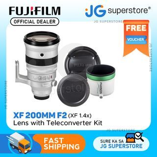 Fujifilm Fujinon XF 200mm f/2 R LM OIS WR Lens with XF 1.4x TC F2 WR Teleconverter Kit for APS-C-format Fujifilm X-mount Mirrorless Cameras | JG Superstore