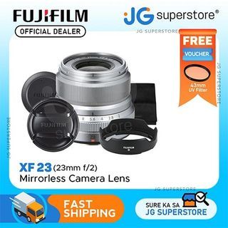 Fujifilm Fujinon XF 23mm f/2 R WR X-Mount Mirrorless Camera Lens (Silver)  | JG Superstore