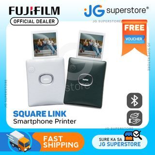 Fujifilm Instax Square Link Instant Smartphone Photo Printer with Bluetooth 4.2, Print Effect Presets and App Support (White, Green) | JG Superstore
