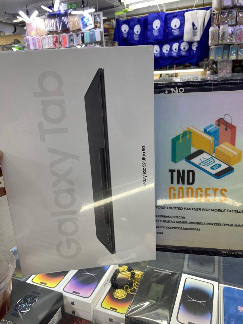 Galaxy Tab S9 ultra 5g (Category: Android) located in Pasig City. Submitted by melissaomb01623 (Listing ID 1250614735, Image 1). Description: Galaxy Tab S9 ultra 5g 12gb ram 512gb internal Brand new sealed ntc variant 1 year warranty in Samsung pick up store in greenhills shopping center we do cod in metro manila and near provinces just add sf only..