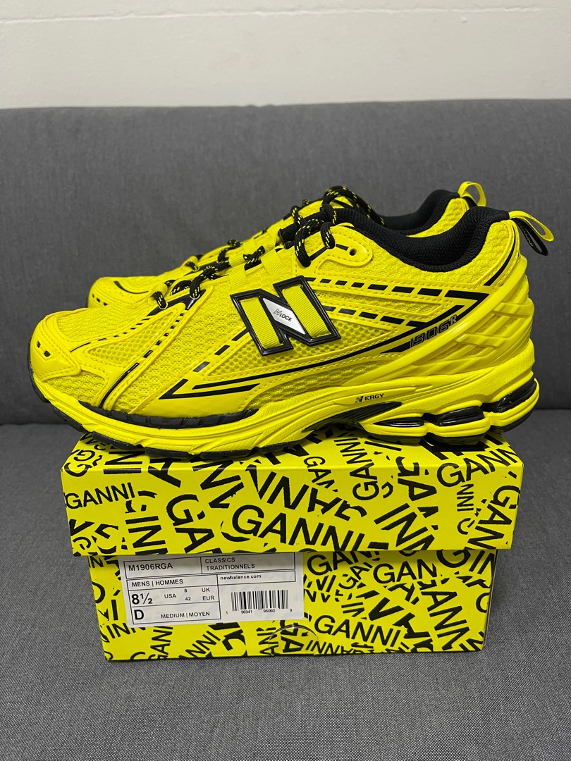 Ganni yellow sneakers shop