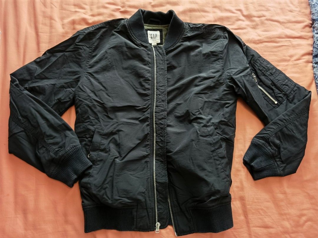 Gap black outlet bomber jacket