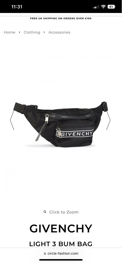 Givenchy light top 3 belt bag