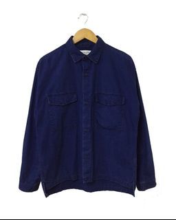 GLOBAL WORK DENIM CHAMBRAY DOUBLE POCKET JEANS SHIRT KEMEJA