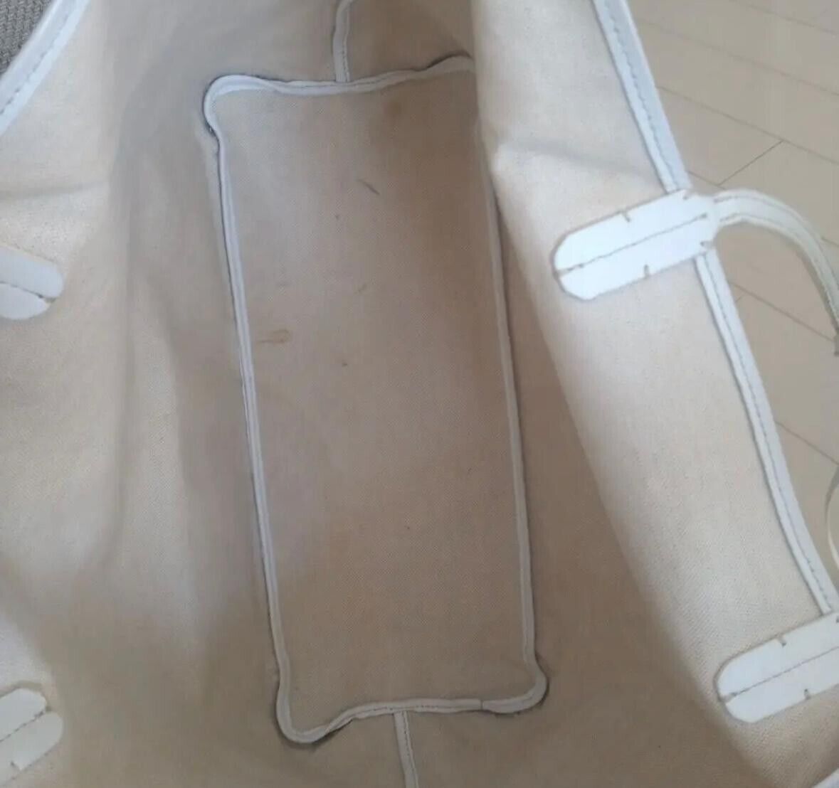 Goyard Saint Louis Junior Tote PM Hand Bag PVC Canvas Leather White from  Japan