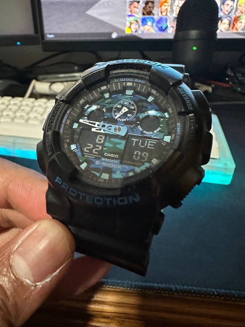 G shock top blue camo