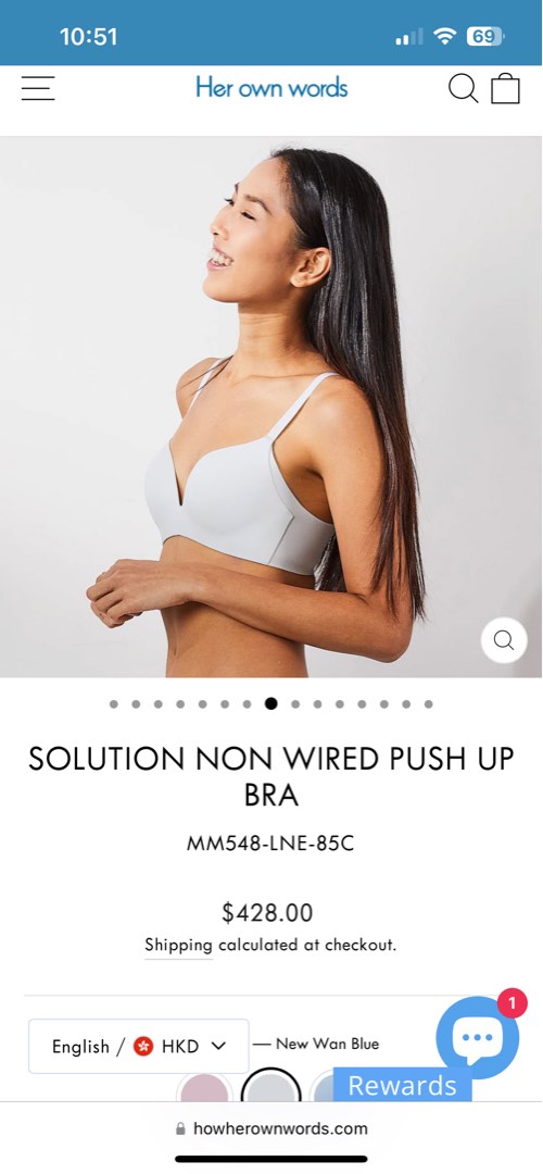 Her Own Words signature bra brand new 全新胸圍70B, 女裝, 內衣和休閒服- Carousell