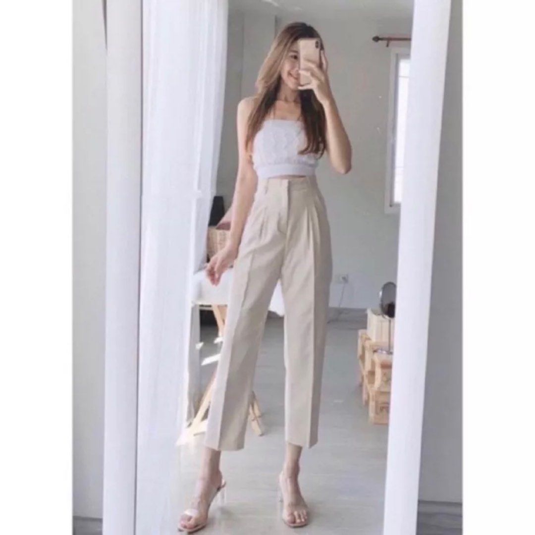 Cream work pants sale
