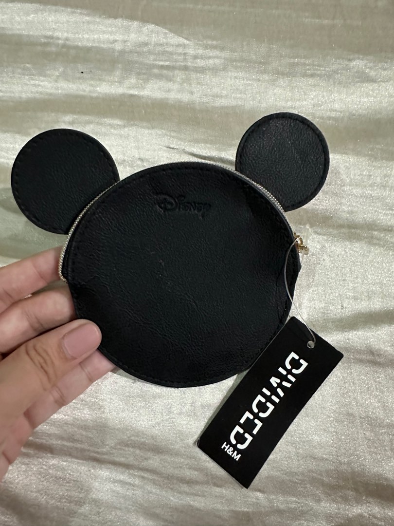 H M Disney Black Coin Purse Women s Fashion Bags Wallets Wallets Card holders on Carousell