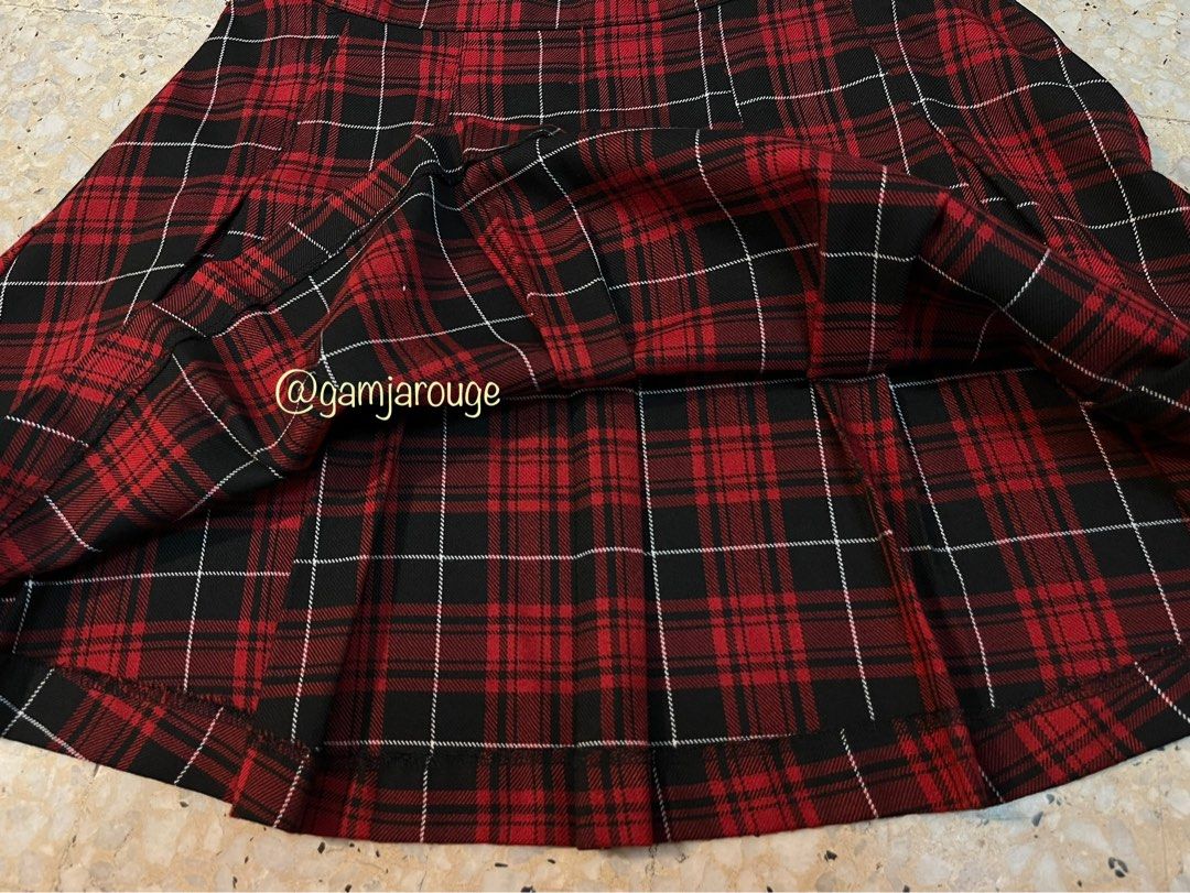 Pleated plaid skirt h&m online