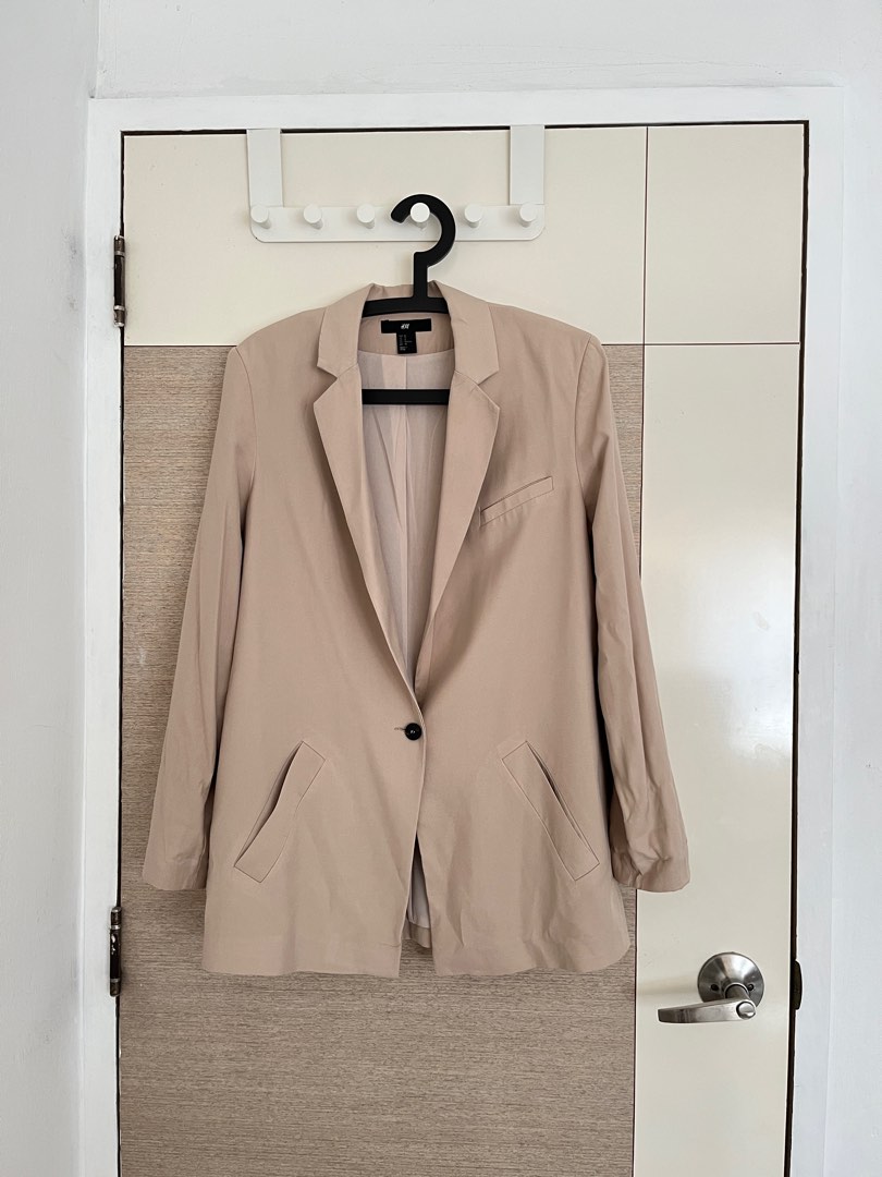 Tan top blazer h&m