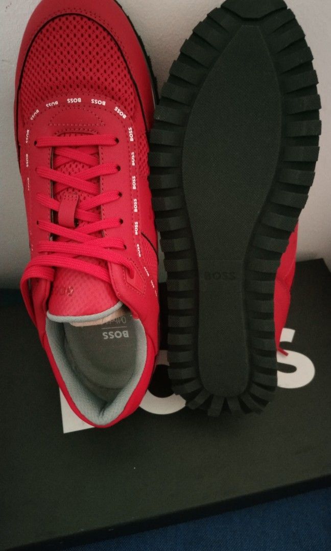Authentic HUGO BOSS park hour L runner in red