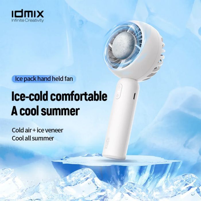 IDMIX Ice Cooling Handheld Fan Super Mini Personal Fan with ...
