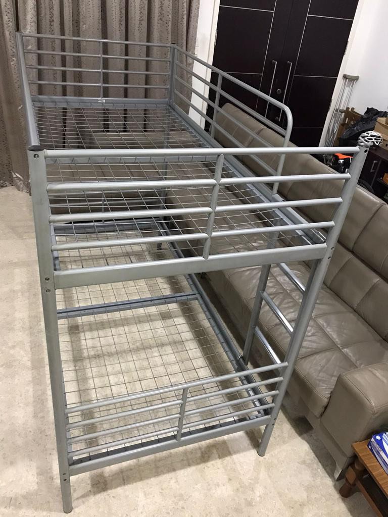 ikea double bunk bed frame, Furniture & Home Living, Furniture, Bed Frames & Mattresses on Carousell