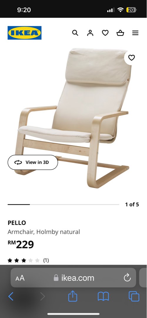 Ikea pello chair, Furniture & Home Living, Furniture, Chairs on Carousell