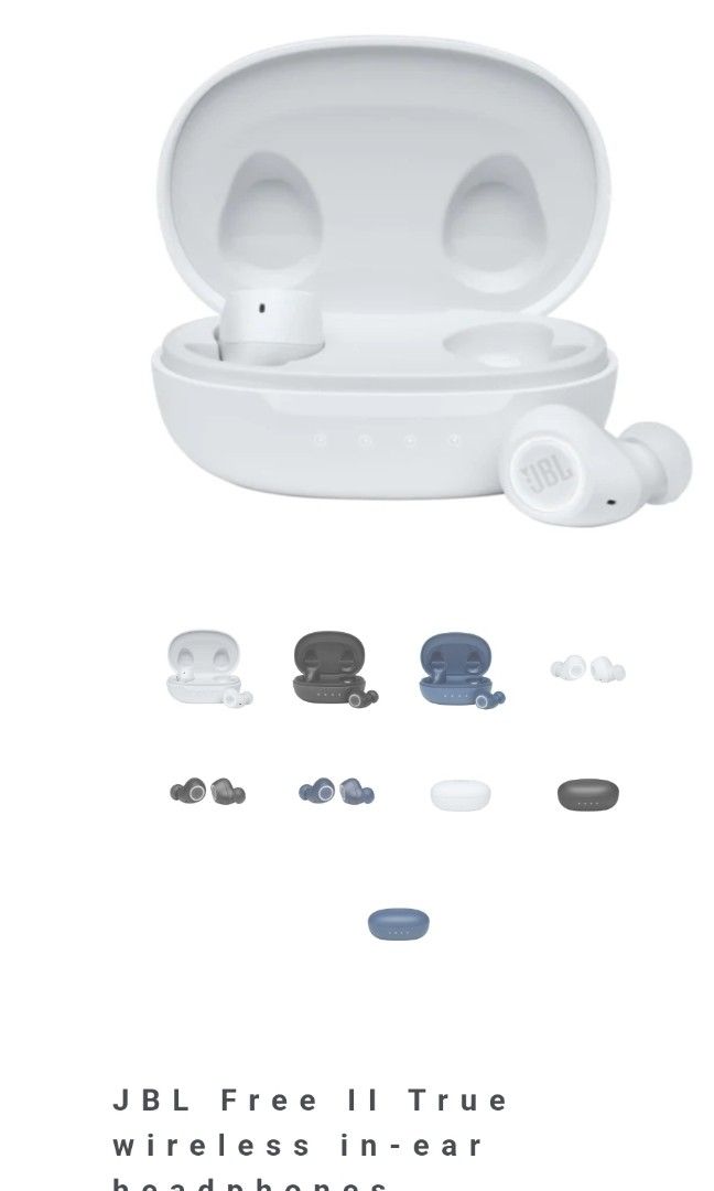 Jbl free II (Category: Earphones) located in Las Pinas. Submitted by clearancefanatic (Listing ID 1250680164, Image 1). Description: open box orig SRP is 8299 currently priced at 6224 at their official online store. still with warranty..