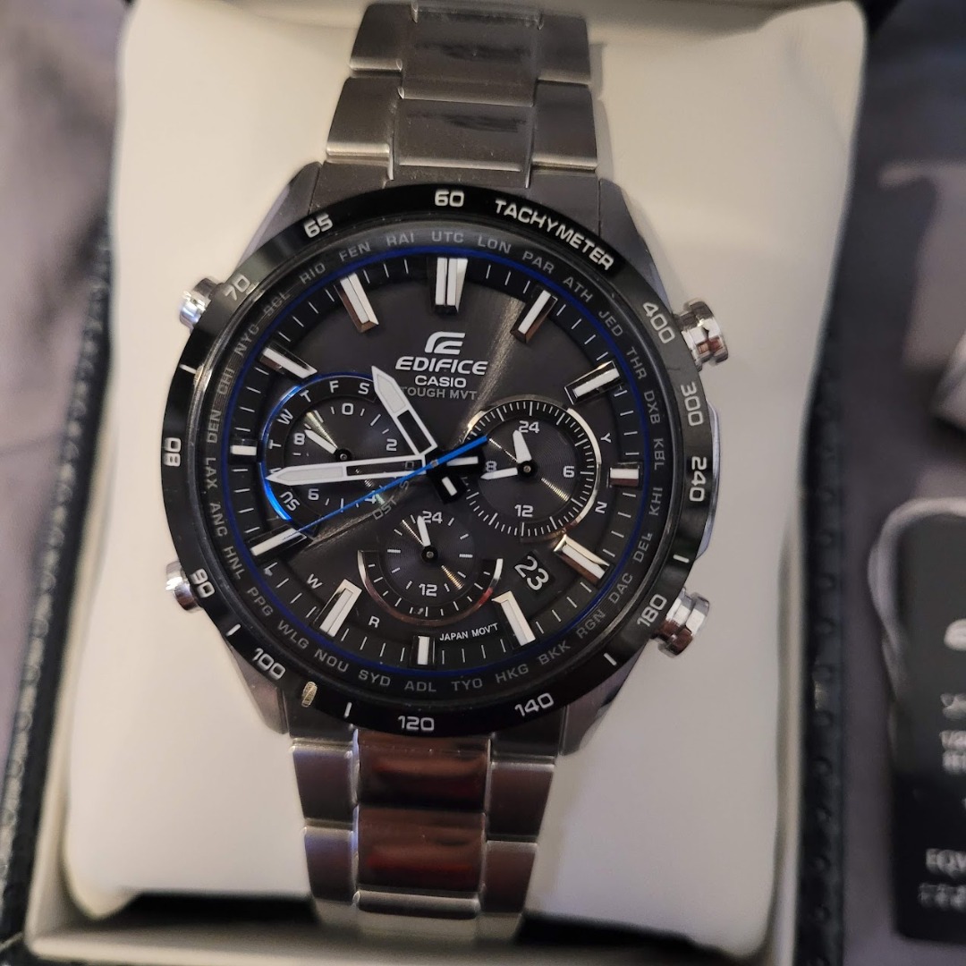 JDM Casio Edifice EQWT650DB1AJF Solar Quartz Chronograph Radio Multi