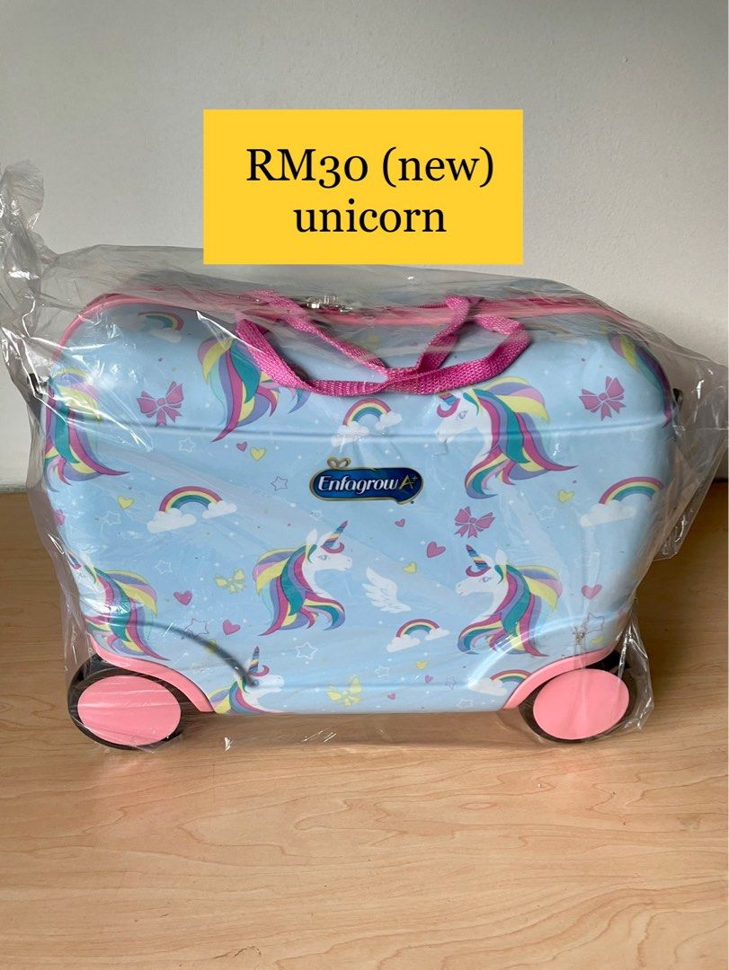 Unicorn ride on shop suitcase