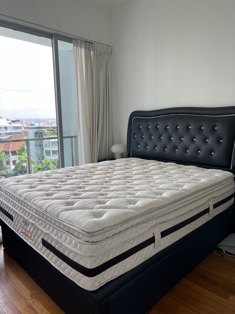 King Koil Riviera Queen Sized Storage Bed with Orthopaedic Mattress ...
