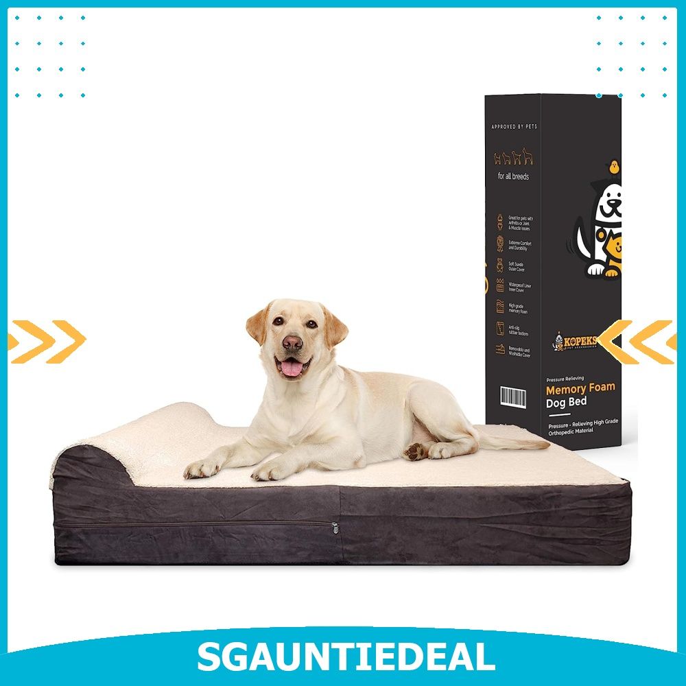 Kopeks orthopedic memory foam with pillow dog bed outlet