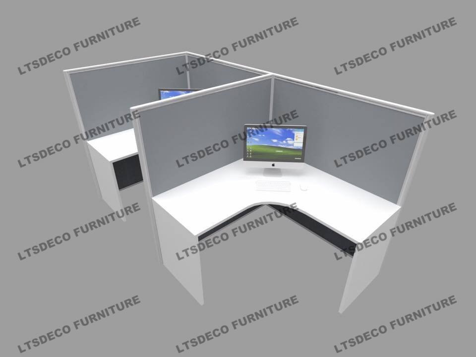 L SHAPE MODULAR PARTITION OFFICE FURNITURE AND PARTITION on Carousell