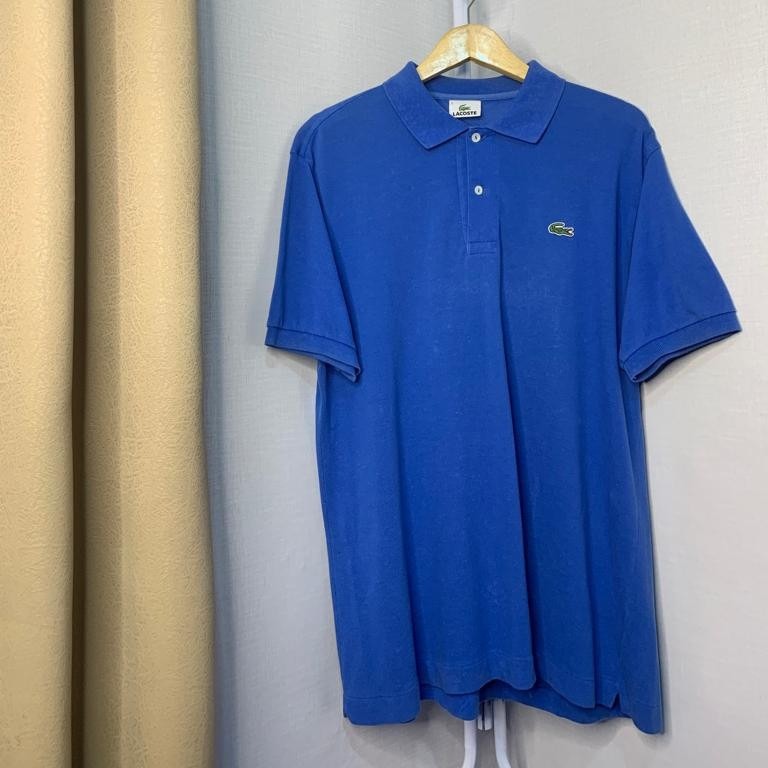 Lacoste Polo Shirt Blue Original Authentic 100% Poloshirt Kaos Kerah ...