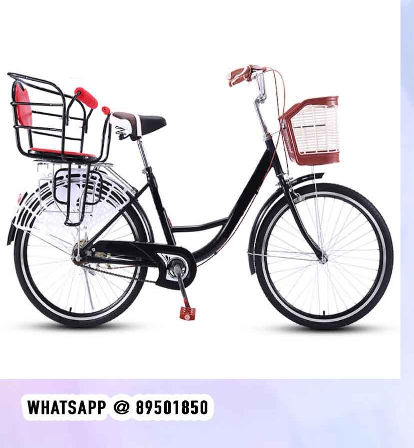 Lady bicycle Ladies bike Single Speed Women men Road bike with child seat baby seat children baby Put 16 bag seat lady seat 27.5 24 inch rack adult 29 WHATSAPP 89501850 Sports