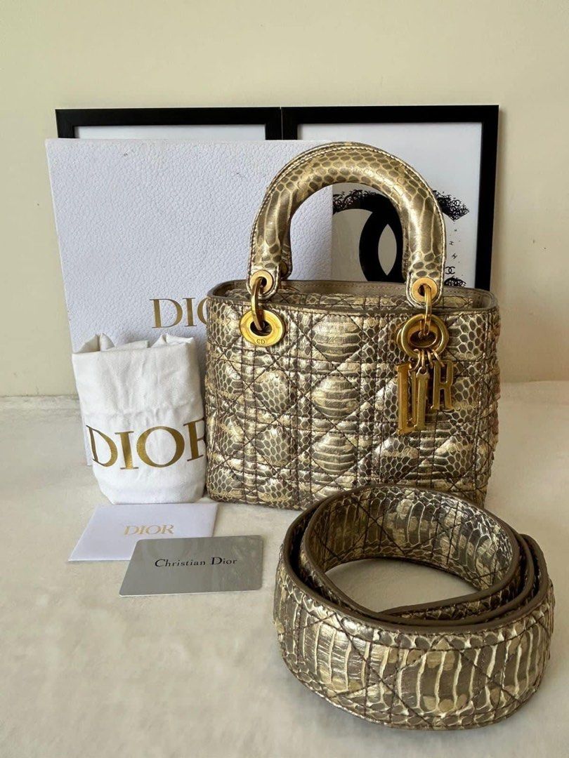 Lady dior top mini python
