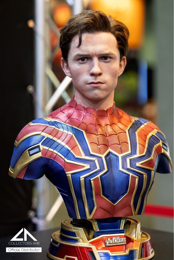 ‼️Limited Stock‼️Queen Studios Iron Spider-Man Tom Holland Life Size 1:1  Bust. Silicone. Sideshow. Prime 1 Studio. Infinity Studio. XM Studios .