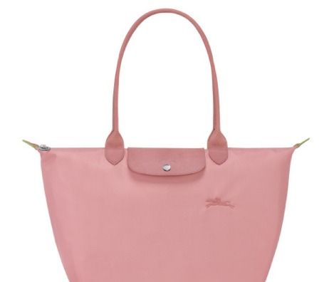 NEW Longchamp le Pliage leather hobo bag in SS 2023 Collection Petal Pink 