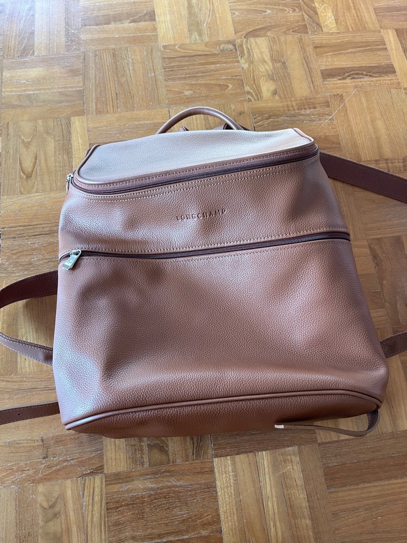 Longchamp Leather Backpack, Women's Fashion, Bags & Wallets, Backpacks