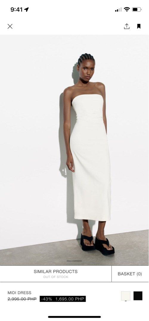 Looking for zara white tube dress Looking For on Carousell