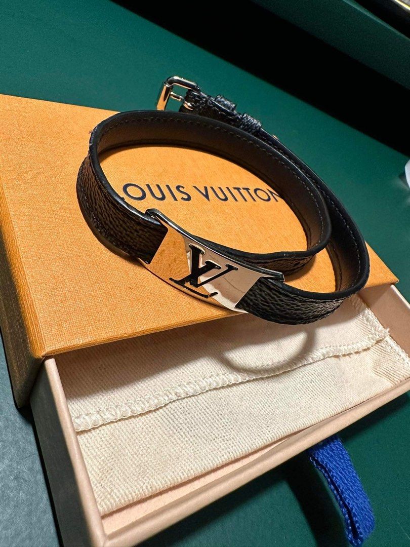 Louis Vuitton, Accessories, New Louis Vuitton Sz 9 75 Inch Damier  Graphite Keep It Bracelet Large