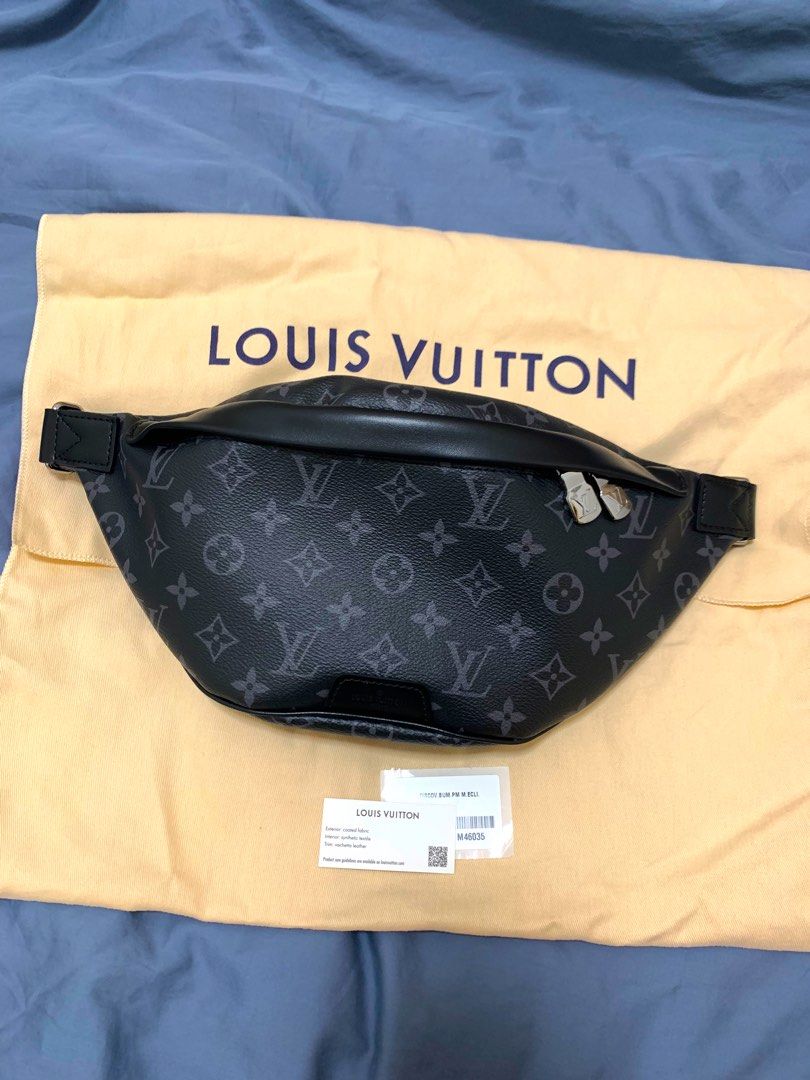 LV Discovery Bumbag Monogram Eclipse Black for Men, Luxury, Bags & Wallets  on Carousell