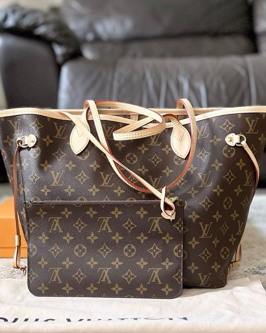 LOUIS VUITTON M41178 MONOGRAM NEVERFULL MM W POUCH TOTE BAG 237034326 AL,  Luxury, Bags & Wallets on Carousell