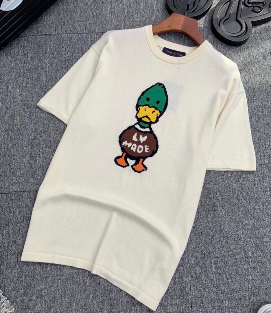 LOUIS VUITTON x NIGO2 聯名款LV2 SS22 合身直筒圓領Logo印花圖案