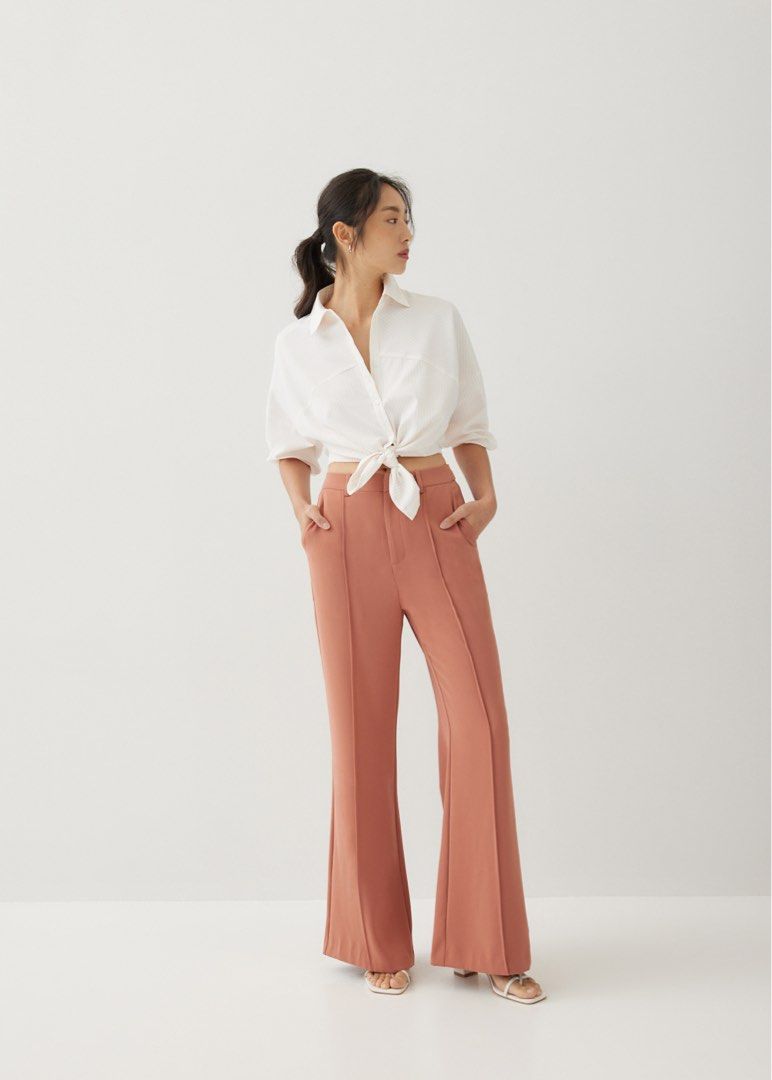 Love Bonito Pink Flare Pants, Women's Fashion, Bottoms, Other Bottoms on  Carousell