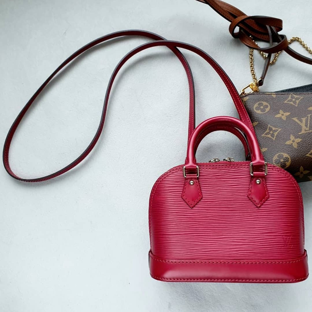 Louis Vuitton Alma Nano, Luxury, Bags & Wallets on Carousell